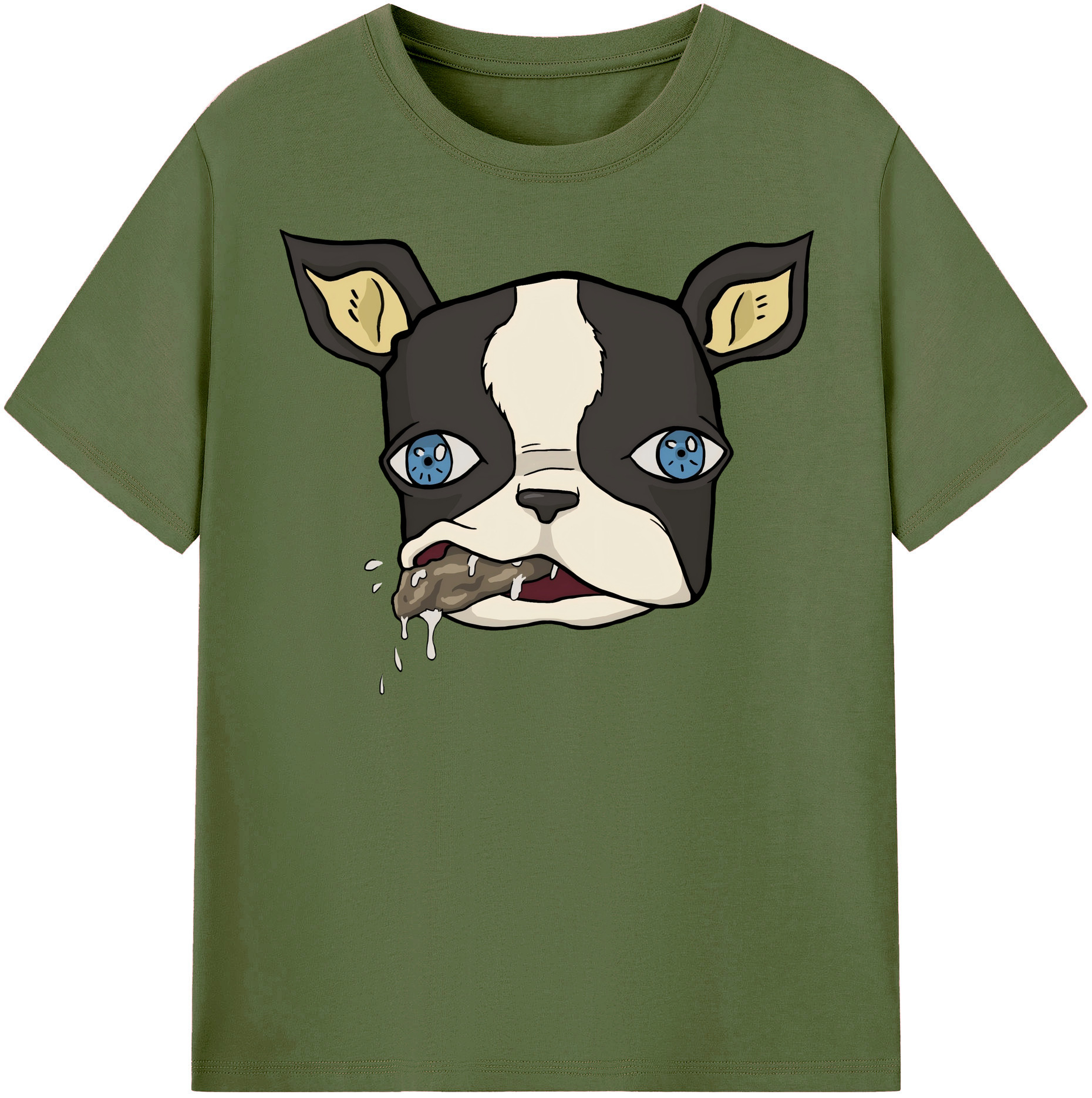 （画像用） ジョジョの奇妙な冒険 イギー JoJo's Bizarre Adventure Iggy 綿100％半袖Tシャツ（フロントプリント）